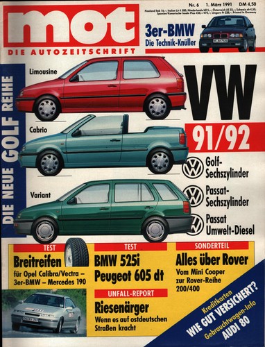 Zeitschrift mot auto 1991 - mot,